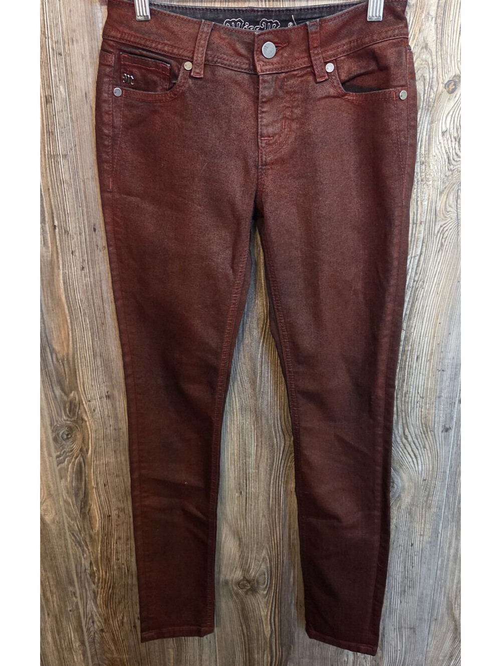 Miss Me Denim Jeans Deep Red Scarlet Women Size 25 (26x31) Skinny - 5151S387R